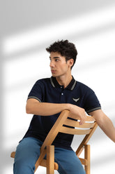 Contrast Collar Polo Shirt - Navigator